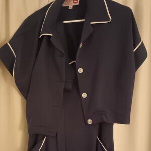 Rock n Romance Lucille 2 piece dress navy and white size 18